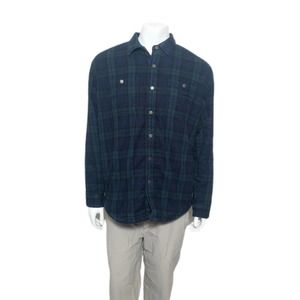 L.L. Bean  Men's Plaid Flannel Jacket Sherpa Lined